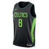 Dres Boston Celtics Kristaps Porzingis Nike 2024-25 City Edition Crno Swingman